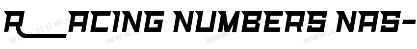 Racing Numbers Nas字体转换